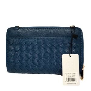 Karla Hanson RFID-Blocking Ellen Woven Phone Wallet in Blue - NWT